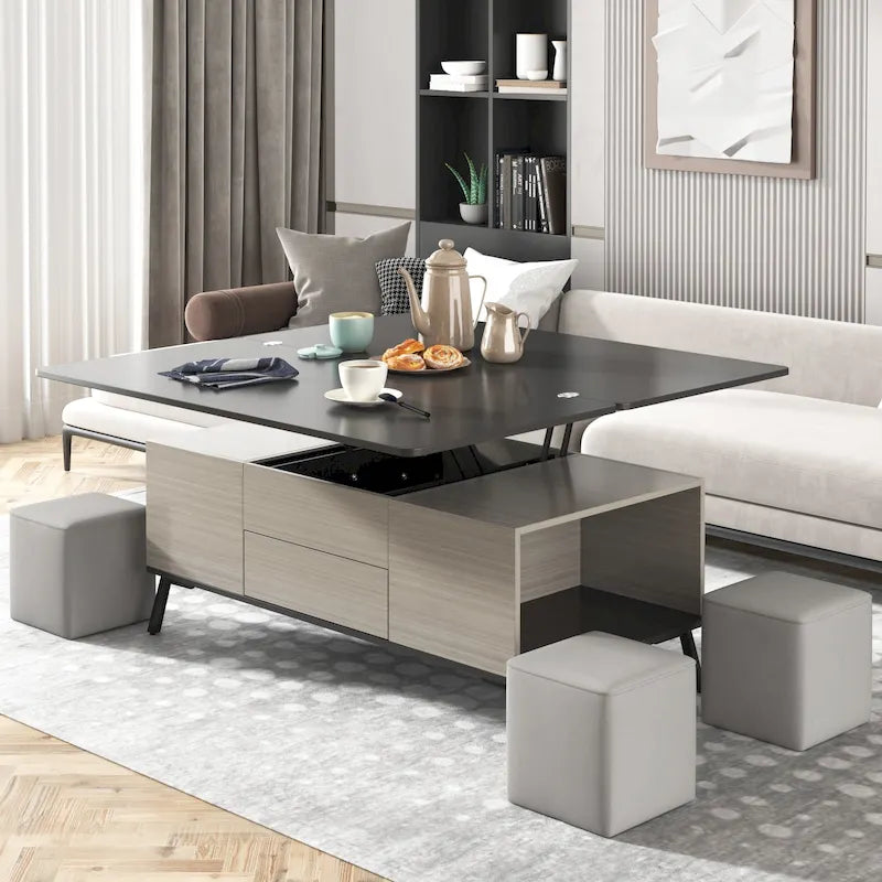 Table basse relevable 5 pièces