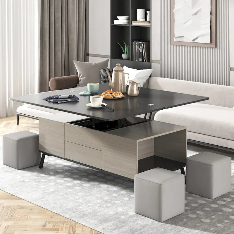 Table basse relevable 5 pièces