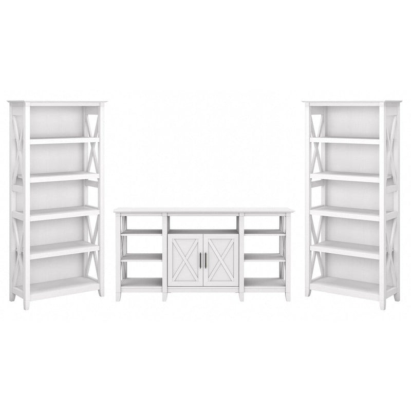 Meuble TV de ferme haut avec 2 bibliothèques