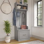 Woodland Hall Tree and Small Shoe Bench with Drawer by Bush Furniture