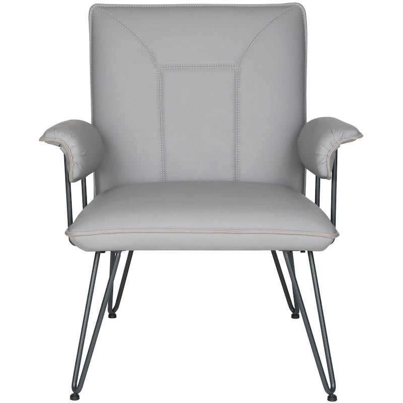 Fauteuil gris moderne du milieu du siècle - 29L x 28P x 33H