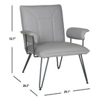 Fauteuil gris moderne du milieu du siècle - 29L x 28P x 33H