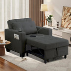 Fauteuil Futon Convertible 3-en-1, Canapé Lit Pliant pour Salon