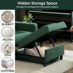 Fauteuil Futon Convertible 3-en-1, Canapé Lit Pliant pour Salon
