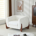 Fauteuil club en bouclé rembourré Tina Modern