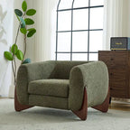 Fauteuil club en bouclé rembourré Tina Modern