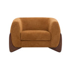 Fauteuil club en bouclé rembourré Tina Modern