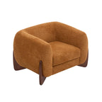 Fauteuil club en bouclé rembourré Tina Modern
