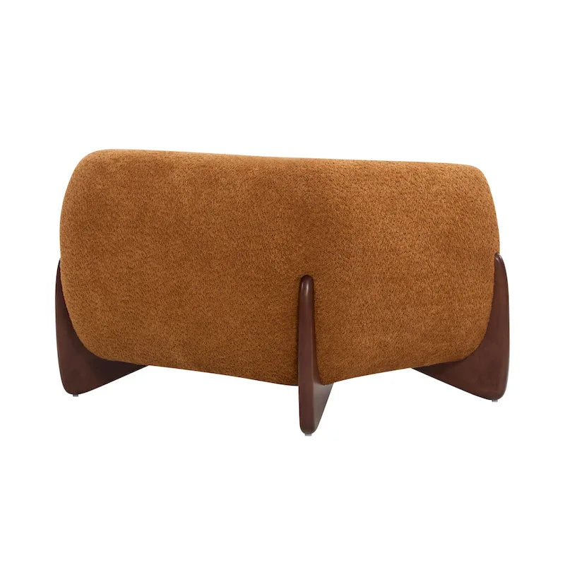 Fauteuil club en bouclé rembourré Tina Modern