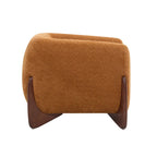 Fauteuil club en bouclé rembourré Tina Modern