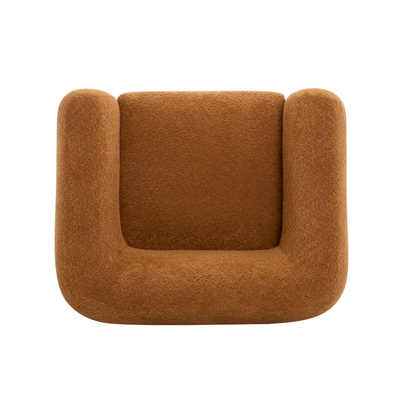 Fauteuil club en bouclé rembourré Tina Modern