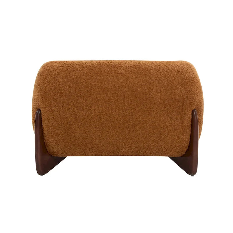Fauteuil club en bouclé rembourré Tina Modern