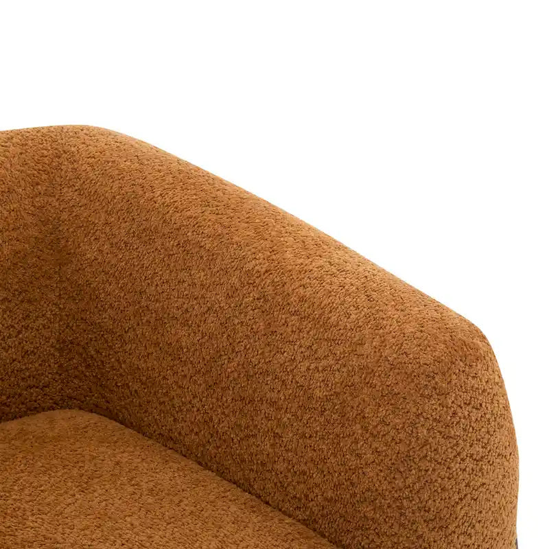 Fauteuil club en bouclé rembourré Tina Modern