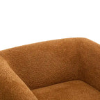 Fauteuil club en bouclé rembourré Tina Modern
