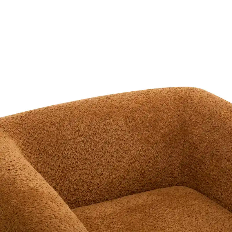 Fauteuil club en bouclé rembourré Tina Modern