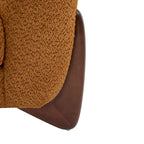 Fauteuil club en bouclé rembourré Tina Modern