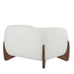 Fauteuil club en bouclé rembourré Tina Modern
