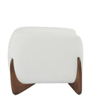 Fauteuil club en bouclé rembourré Tina Modern