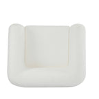 Fauteuil club en bouclé rembourré Tina Modern
