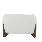 Fauteuil club en bouclé rembourré Tina Modern