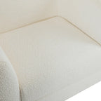 Fauteuil club en bouclé rembourré Tina Modern