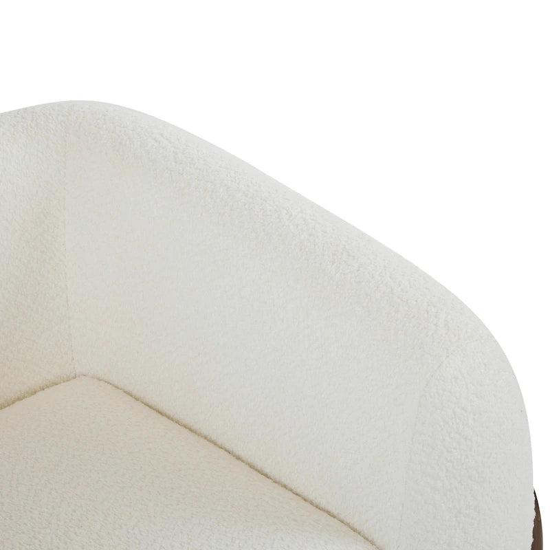 Fauteuil club en bouclé rembourré Tina Modern