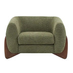 Fauteuil club en bouclé rembourré Tina Modern