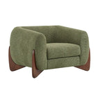 Fauteuil club en bouclé rembourré Tina Modern