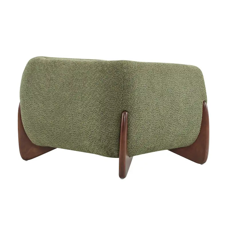 Fauteuil club en bouclé rembourré Tina Modern