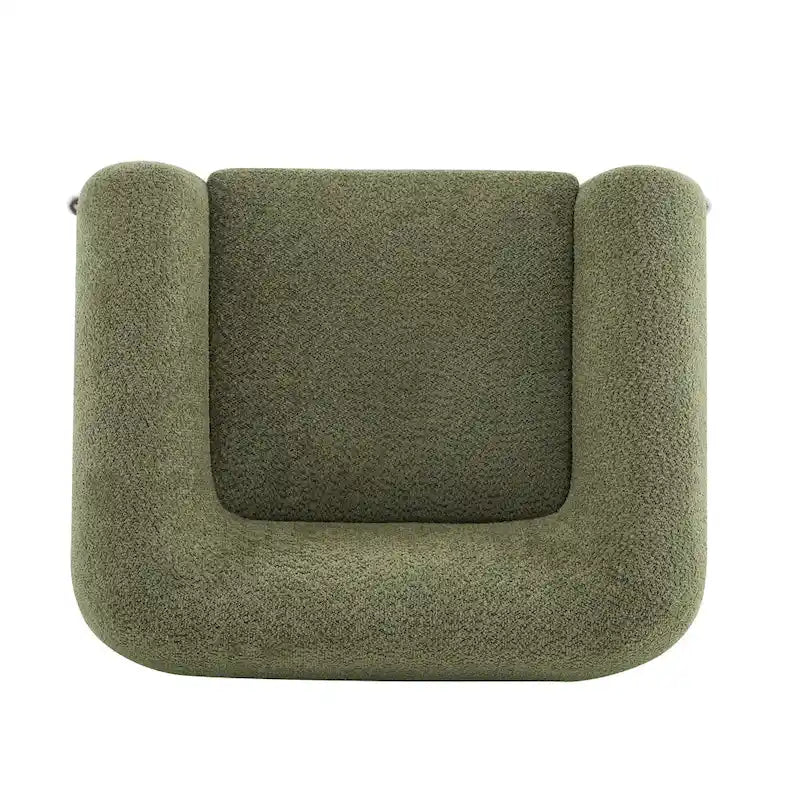 Fauteuil club en bouclé rembourré Tina Modern
