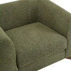Fauteuil club en bouclé rembourré Tina Modern