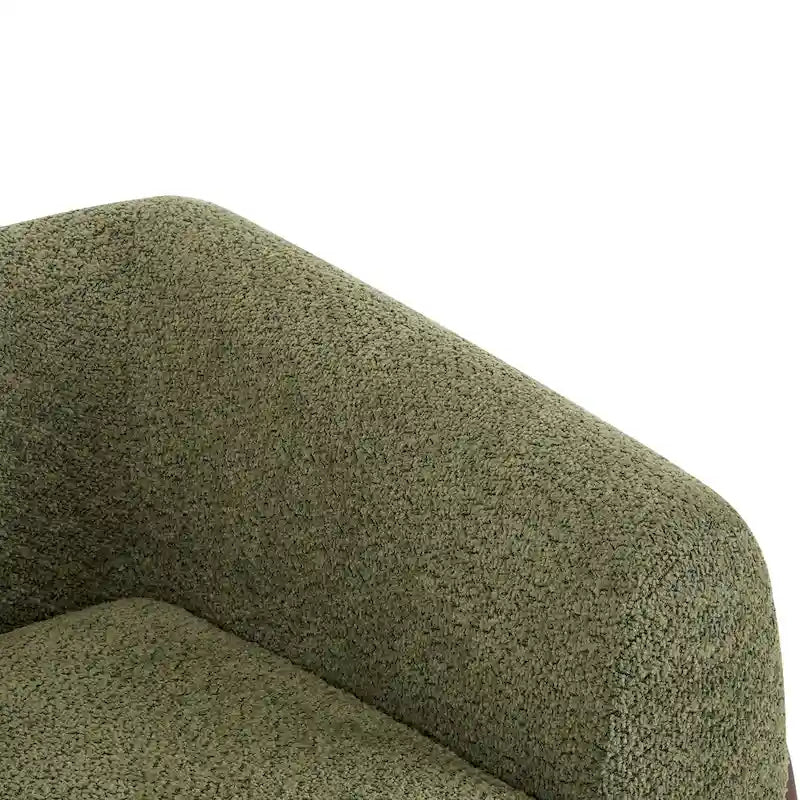 Fauteuil club en bouclé rembourré Tina Modern
