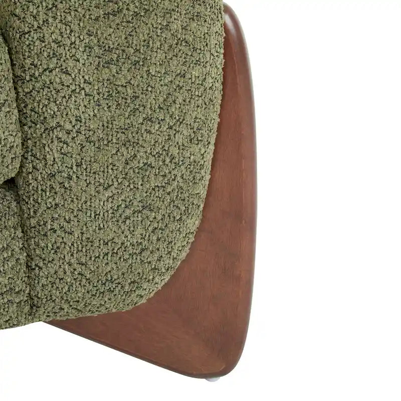 Fauteuil club en bouclé rembourré Tina Modern