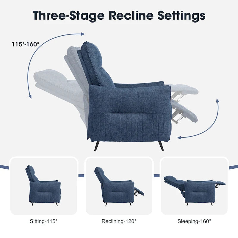 Fauteuil inclinable 41H en tissu avec dossier segmenté ergonomique