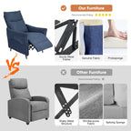 Fauteuil inclinable 41H en tissu avec dossier segmenté ergonomique
