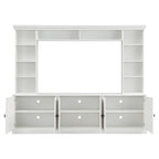 Ensemble meuble TV mural 4 pièces avec étagère, meuble TV polyvalent avec étagère réglable, console multimédia avec pont
