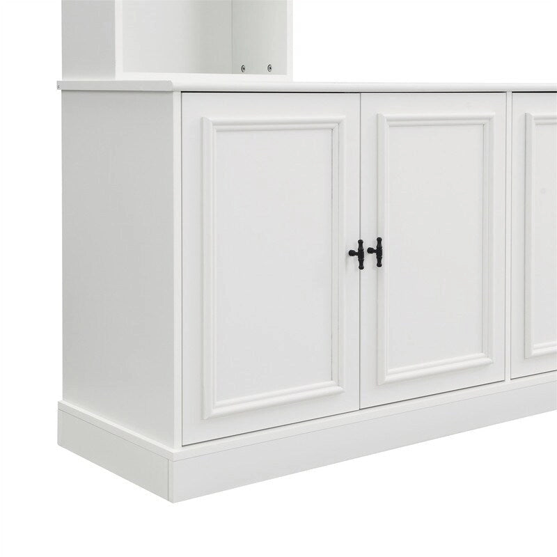 Ensemble meuble TV mural 4 pièces avec étagère, meuble TV polyvalent avec étagère réglable, console multimédia avec pont