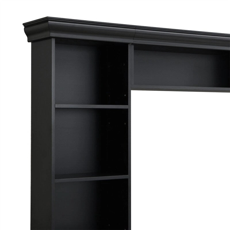 Ensemble meuble TV mural 4 pièces avec étagère, meuble TV polyvalent avec étagère réglable, console multimédia avec pont