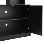 Ensemble meuble TV mural 4 pièces avec étagère, meuble TV polyvalent avec étagère réglable, console multimédia avec pont