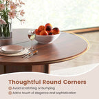 42 Table de cuisine ronde en bois avec pied central