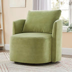 Fauteuil pivotant à 360°, fauteuil baril d'appoint 29,9 po, fauteuil canapé pivotant rembourré au design incurvé