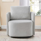 Fauteuil pivotant à 360°, fauteuil baril d'appoint 29,9 po, fauteuil canapé pivotant rembourré au design incurvé