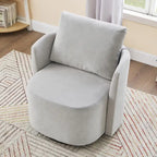 Fauteuil pivotant à 360°, fauteuil baril d'appoint 29,9 po, fauteuil canapé pivotant rembourré au design incurvé