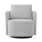 Fauteuil pivotant à 360°, fauteuil baril d'appoint 29,9 po, fauteuil canapé pivotant rembourré au design incurvé