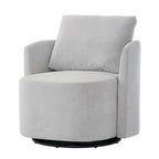 Fauteuil pivotant à 360°, fauteuil baril d'appoint 29,9 po, fauteuil canapé pivotant rembourré au design incurvé