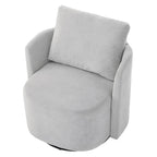 Fauteuil pivotant à 360°, fauteuil baril d'appoint 29,9 po, fauteuil canapé pivotant rembourré au design incurvé
