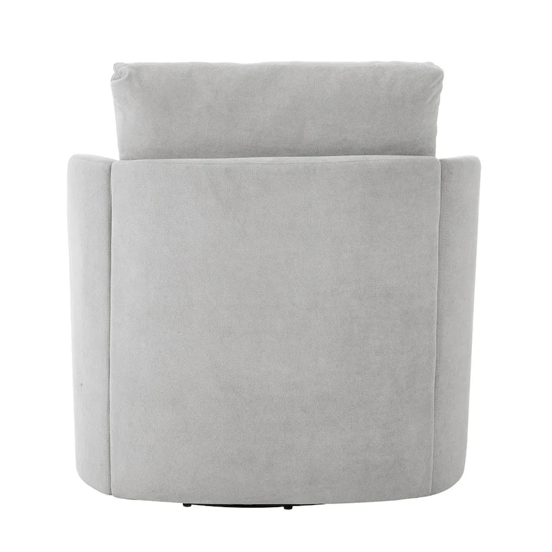 Fauteuil pivotant à 360°, fauteuil baril d'appoint 29,9 po, fauteuil canapé pivotant rembourré au design incurvé