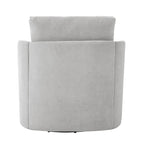 Fauteuil pivotant à 360°, fauteuil baril d'appoint 29,9 po, fauteuil canapé pivotant rembourré au design incurvé