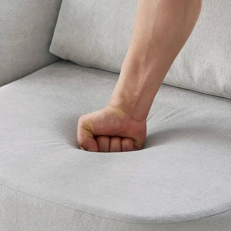 Fauteuil pivotant à 360°, fauteuil baril d'appoint 29,9 po, fauteuil canapé pivotant rembourré au design incurvé