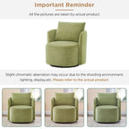 Fauteuil pivotant à 360°, fauteuil baril d'appoint 29,9 po, fauteuil canapé pivotant rembourré au design incurvé